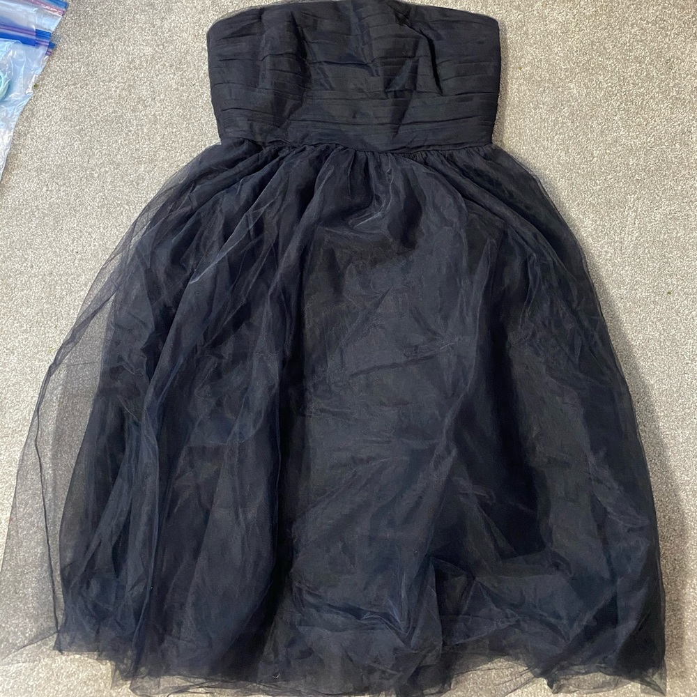 J Crew Black Tulle Dress